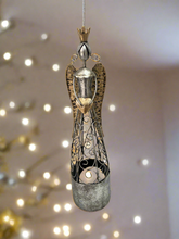 Load image into Gallery viewer, Christmas metal Angel with tealight holder 35cm - Marissa's Garden & Gift