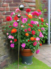 Load image into Gallery viewer, Handmade stainless steel balls rusty poles garden decor,Metal garden decor, metal yard art, outdoor metal decor,metal garden sculpture 138cm - Marissa's Garden & Gift