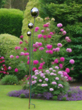 Load image into Gallery viewer, Handmade stainless steel balls rusty poles garden decor,Metal garden decor, metal yard art, outdoor metal decor,metal garden sculpture 138cm - Marissa's Garden & Gift