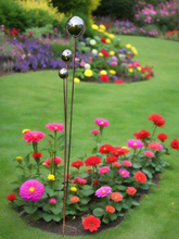 Load image into Gallery viewer, Handmade stainless steel balls rusty poles garden decor,Metal garden decor, metal yard art, outdoor metal decor,metal garden sculpture 138cm - Marissa's Garden & Gift