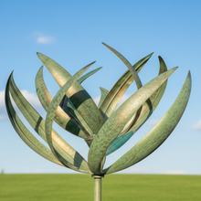 Laden Sie das Bild in den Galerie-Viewer, Burghley garden wind sculpture spinner verdigris - Marissa's Garden & Gift