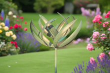 Laden Sie das Bild in den Galerie-Viewer, Burghley garden wind sculpture spinner verdigris - Marissa's Garden & Gift