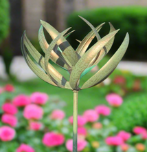 Load image into Gallery viewer, Burghley garden wind sculpture spinner verdigris - Marissa's Garden & Gift