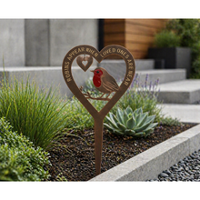 Laden Sie das Bild in den Galerie-Viewer, Handmade bronze Robin stake memorial robins appear when loved ones are near. - Marissa's Garden & Gift