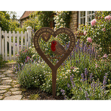 Laden Sie das Bild in den Galerie-Viewer, Handmade bronze Robin stake memorial robins appear when loved ones are near. - Marissa's Garden & Gift
