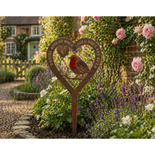 Laden Sie das Bild in den Galerie-Viewer, Handmade bronze Robin stake memorial robins appear when loved ones are near. - Marissa's Garden & Gift