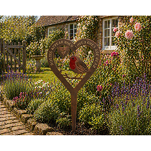Laden Sie das Bild in den Galerie-Viewer, Handmade bronze Robin stake memorial robins appear when loved ones are near. - Marissa's Garden & Gift