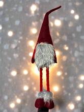 Load image into Gallery viewer, Handmade extending legs red and grey gonk 106cm - Marissa's Garden & Gift