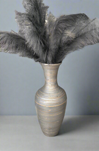 Laden Sie das Bild in den Galerie-Viewer, Silver handmade bamboo vase 60cm tall floor or table vase - Marissa's Garden & Gift