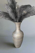 Laden Sie das Bild in den Galerie-Viewer, Silver handmade bamboo vase 60cm tall floor or table vase - Marissa's Garden & Gift