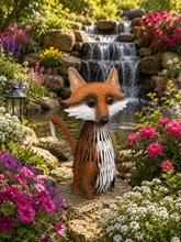 Indlæs billede til gallerivisning Handmade garden metal fox powder coated 40 x 20 x 32cm