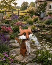 Indlæs billede til gallerivisning Handmade garden metal fox powder coated 40 x 20 x 32cm