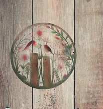 Indlæs billede til gallerivisning Handmade rusty 60cm wall plaque of robin birds Tree Wall Plaque, Rusted coloured Metal, Garden/indoor Wall Art with peeling effect - Marissa's Garden & Gift