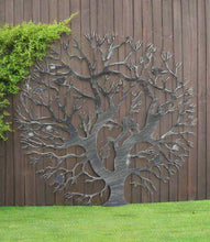 Load image into Gallery viewer, Tree of life silver with a black touch wall art for outdoors and indoors 60cm - Marissa's Garden & Gift