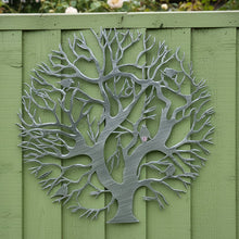 Afbeelding in Gallery-weergave laden, Tree of life silver with a black touch wall art for outdoors and indoors 60cm - Marissa's Garden & Gift