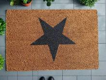 Afbeelding in Gallery-weergave laden, Door Mats Indoor / Outdoor | Non Slip Star Design Entrance Welcome Mat (black Star) 60 x 40 x 20cm - Marissa's Garden & Gift