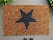 Afbeelding in Gallery-weergave laden, Door Mats Indoor / Outdoor | Non Slip Star Design Entrance Welcome Mat (black Star) 60 x 40 x 20cm - Marissa's Garden & Gift