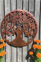 Load image into Gallery viewer, Handmade tree of life with heart and lovebirds bronze effect 60cm wall art suitable for indoors/outdoors anniversary/birthday gift - Marissa's Garden & Gift