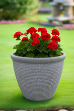 Laden Sie das Bild in den Galerie-Viewer, 26cm Chatsworth grey embossed pot - Marissa's Garden & Gift