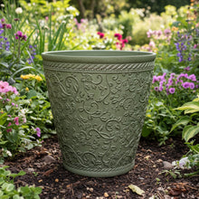 Load image into Gallery viewer, 29cm Blenheim green flower pot x 2 pots recycled plastic - Marissa's Garden & Gift