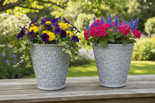 Load image into Gallery viewer, 29cm 2 x Blenheim polyresin off white recycled flower pots - Marissa's Garden & Gift