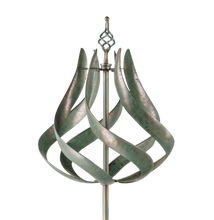 Load image into Gallery viewer, Roseland verdigris garden wind sculpture spinner - Marissa's Garden & Gift