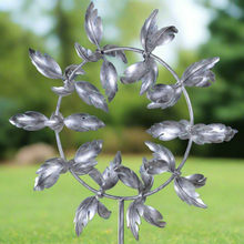 Charger l'image dans la galerie, Richmond silver garden wind sculpture spinner - Marissa's Garden & Gift
