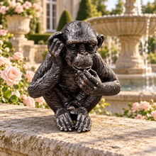 Load image into Gallery viewer, Monkey Business ornament in landscaped garden setting 2