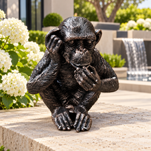 Load image into Gallery viewer, Monkey Business ornament in landscaped garden setting 8