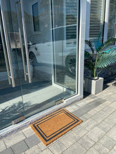 Load image into Gallery viewer, Door Mats Indoor / Outdoor | Non Slip simple border Design Entrance Welcome Mat (dark grey border) 60 x 40 x 20cm - Marissa's Garden & Gift