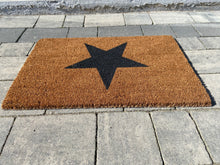 Afbeelding in Gallery-weergave laden, Door Mats Indoor / Outdoor | Non Slip Star Design Entrance Welcome Mat (black Star) 60 x 40 x 20cm - Marissa's Garden & Gift