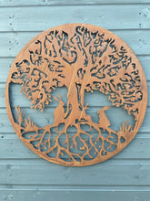 Indlæs billede til gallerivisning Handmade rusty 61.5cm wall plaque of rabbits Woodland animals Tree Wall Plaque, Rusted Aged Metal, Garden Wall Art - Marissa's Garden & Gift