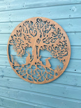 Indlæs billede til gallerivisning Handmade rusty 61.5cm wall plaque of rabbits Woodland animals Tree Wall Plaque, Rusted Aged Metal, Garden Wall Art - Marissa's Garden & Gift