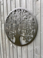 Indlæs billede til gallerivisning Handmade Black tree of life wall art 60cm wall art with birds made from powder coated steel suitable for indoors/outdoors - Marissa's Garden & Gift