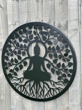 Charger l'image dans la galerie, Handmade black 60cm budha tree of life with roots wall art suitable for indoors/outdoors anniversary/birthday gift - Marissa's Garden & Gift
