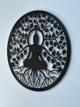Charger l'image dans la galerie, Handmade black 60cm budha tree of life with roots wall art suitable for indoors/outdoors anniversary/birthday gift - Marissa's Garden & Gift