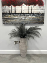 Load image into Gallery viewer, 60cm tall white washed with natural colourings handmade bamboo and Seagrass vase
