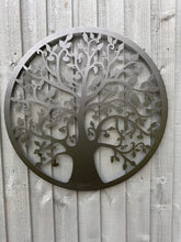 Laden Sie das Bild in den Galerie-Viewer, Handmade Black tree of life wall art 60cm wall art with birds made from powder coated steel suitable for indoors/outdoors - Marissa's Garden & Gift