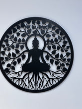 Charger l'image dans la galerie, Handmade black 60cm budha tree of life with roots wall art suitable for indoors/outdoors anniversary/birthday gift - Marissa's Garden & Gift