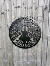 Charger l'image dans la galerie, Handmade black 60cm budha tree of life with roots wall art suitable for indoors/outdoors anniversary/birthday gift - Marissa's Garden & Gift