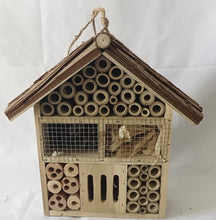 Load image into Gallery viewer, Handmade wooden house shaped large insect house
