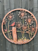 Load image into Gallery viewer, Handmade rusty 60cm wall plaque of blackbird birds Tree Wall Plaque, Rusted coloured Metal, Garden/indoor Wall Art with peeling effect - Marissa's Garden & Gift