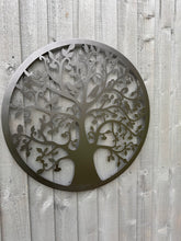 Laden Sie das Bild in den Galerie-Viewer, Handmade Black tree of life wall art 60cm wall art with birds made from powder coated steel suitable for indoors/outdoors - Marissa's Garden & Gift