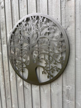 Indlæs billede til gallerivisning Handmade Black tree of life wall art 60cm wall art with birds made from powder coated steel suitable for indoors/outdoors - Marissa's Garden & Gift