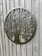 Laden Sie das Bild in den Galerie-Viewer, Handmade Black tree of life wall art 60cm wall art with birds made from powder coated steel suitable for indoors/outdoors - Marissa's Garden & Gift
