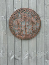 Load image into Gallery viewer, Handmade bronze 40cm wall plaque of blackbird birds Tree Wall Plaque, powder coated  Metal, Garden/indoor Wall Art/ hand painted
