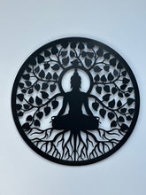Charger l'image dans la galerie, Handmade black 60cm budha tree of life with roots wall art suitable for indoors/outdoors anniversary/birthday gift - Marissa's Garden & Gift