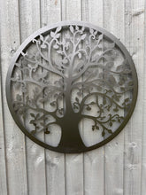 Indlæs billede til gallerivisning Handmade Black tree of life wall art 60cm wall art with birds made from powder coated steel suitable for indoors/outdoors - Marissa's Garden & Gift
