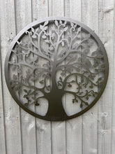 Laden Sie das Bild in den Galerie-Viewer, Handmade Black tree of life wall art 60cm wall art with birds made from powder coated steel suitable for indoors/outdoors - Marissa's Garden & Gift