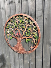 Afbeelding in Gallery-weergave laden, Rusty tree of life with heart and lovebirds wall art peeling effect 60cm wall art suitable for indoors/outdoors anniversary/birthday gift - Marissa's Garden & Gift